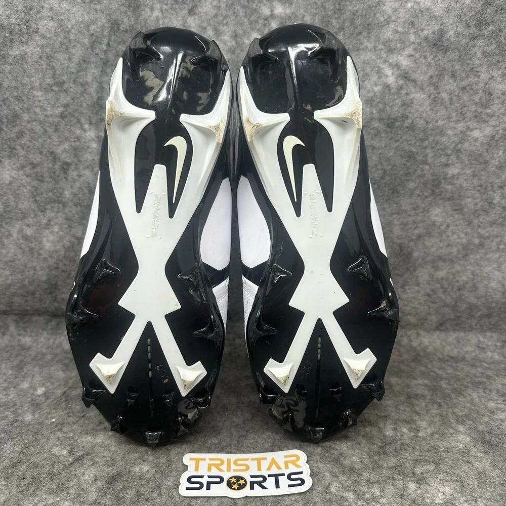Nike Alpha Menace Pro 3 Football Cleats Mens Size 10.5 White Black CT6649-100